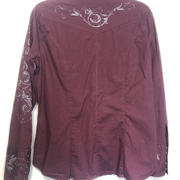 Stetson Long Sleeve Snap Button Shirt, size L - Picture 6 of 12